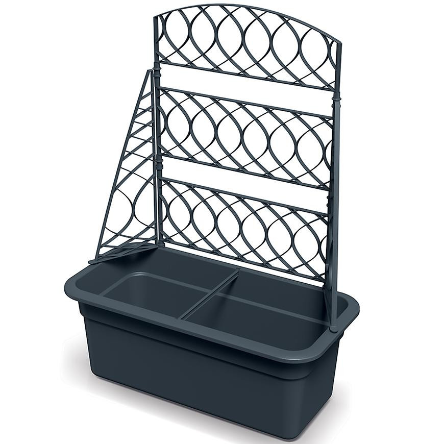 Květináč s pergolou BLOMA 58cm antracitový