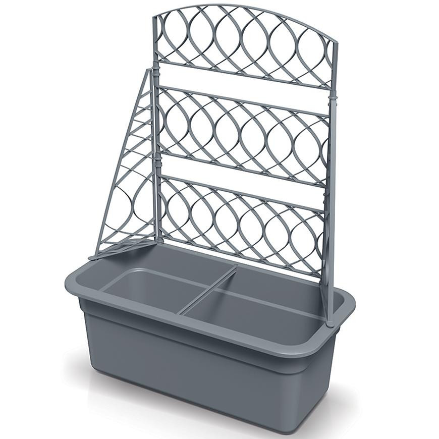 Květináč s pergolou BLOMA 58cm šedý