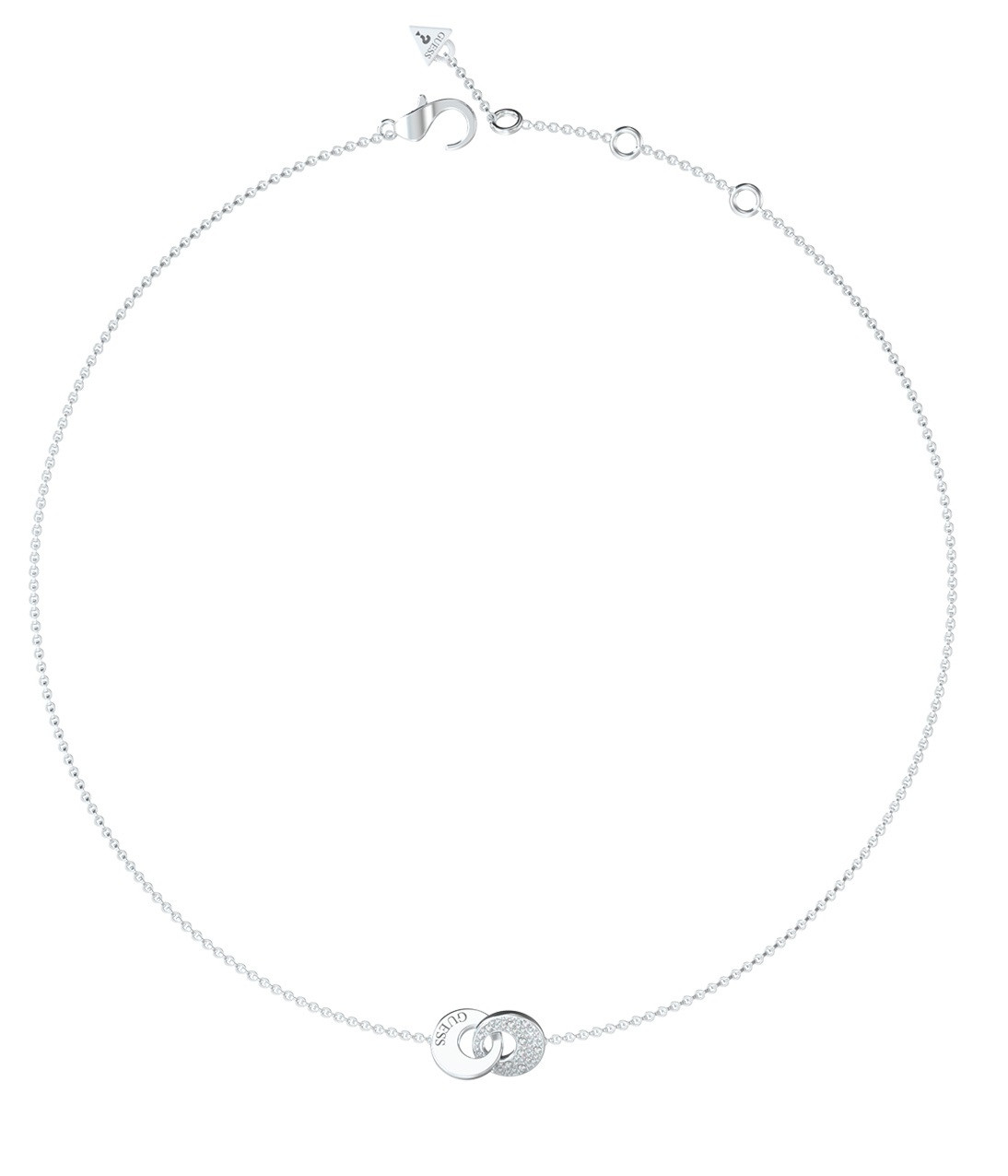 Guess Slušivý ocelový náhrdelník Blooming Summer JUBN05219JWRHT/U