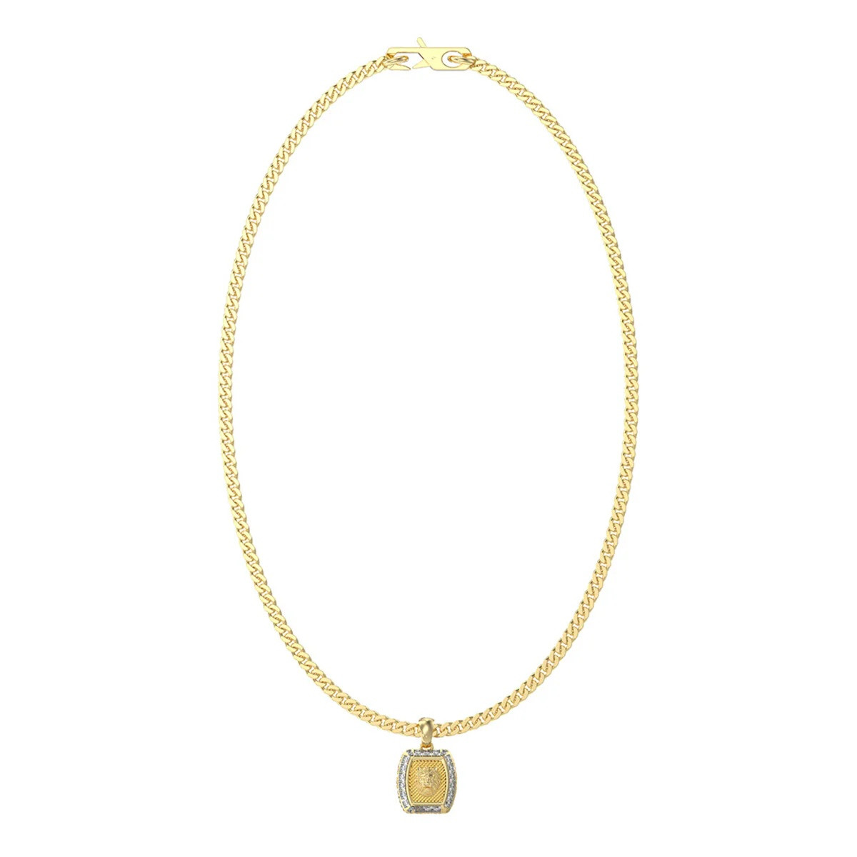 Guess Pozlacený náhrdelník s přívěskem lva Lion King JUMN05008JWYGT/U