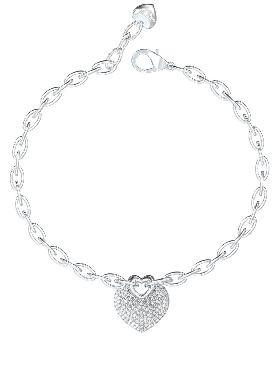 Guess Romantický ocelový náramek Crazy In Love JUBB05214JWRH 18,5 cm