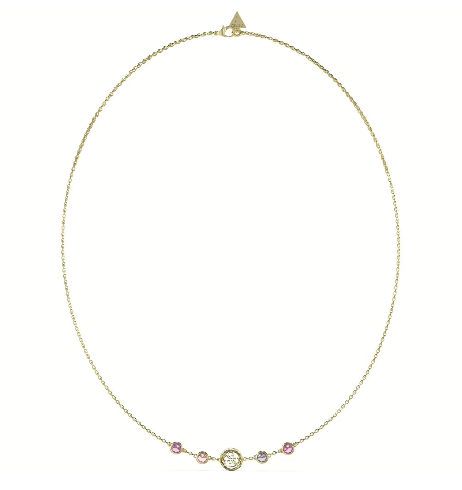 Guess Luxusní pozlacený náhrdelník s krystaly Petra JUBN05097JWYGFCT/U