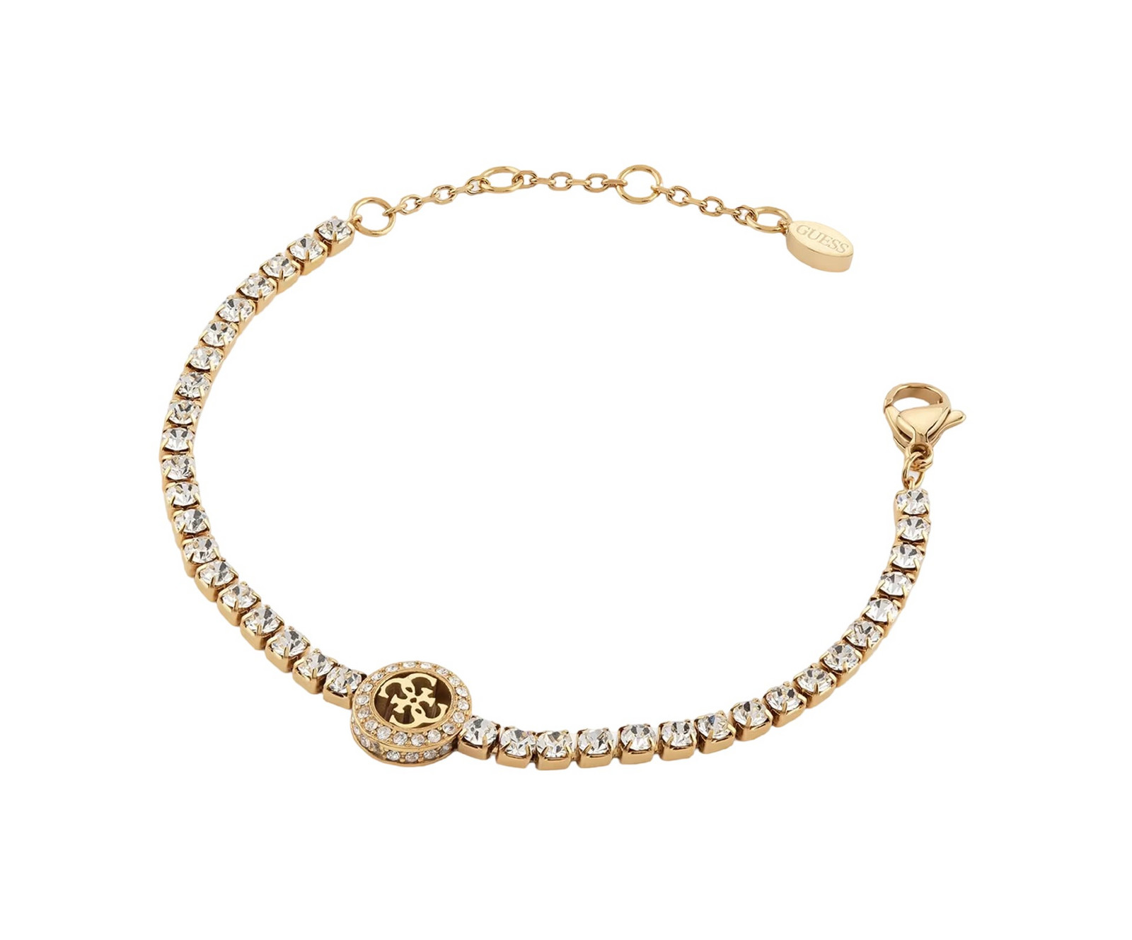 Guess Luxusní tenisový náramek pro ženy Paradise JUBB05142JWYG 18,4 cm