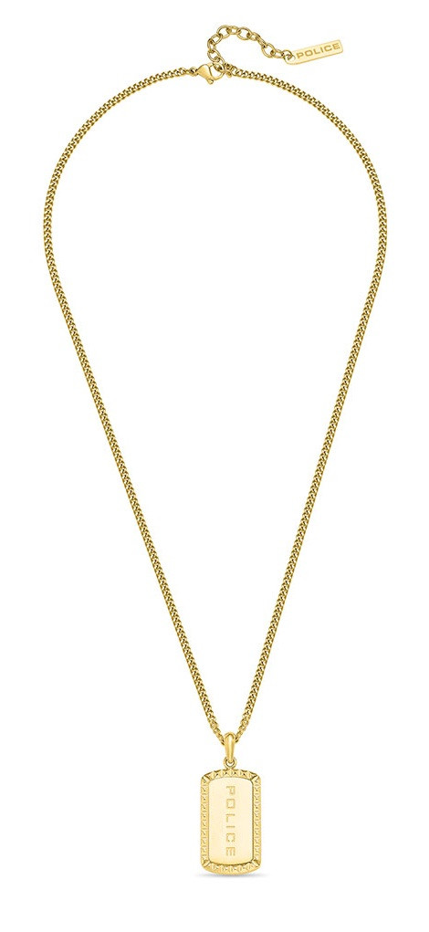 Police Pánský pozlacený náhrdelník z oceli Taper PEAGN0041302