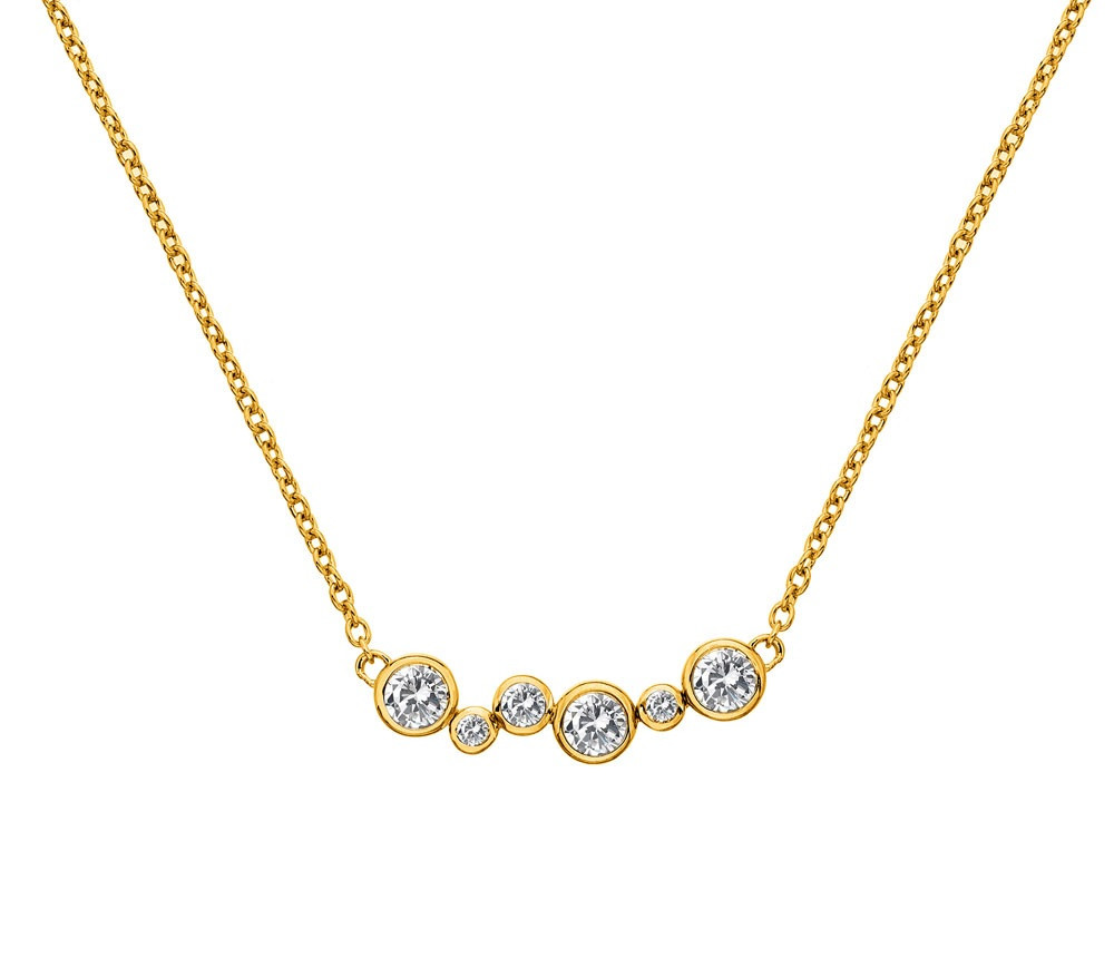 Hot Diamonds Pozlacený náhrdelník s diamantem Gemstone DN213