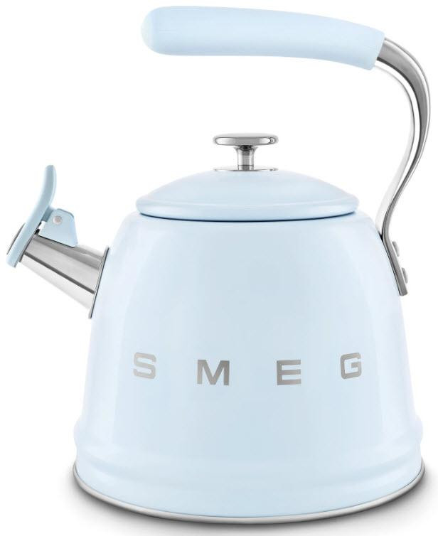 SMEG 50's Retro Style pískací konvice WKF01, 2,3 l, pastelově modrá