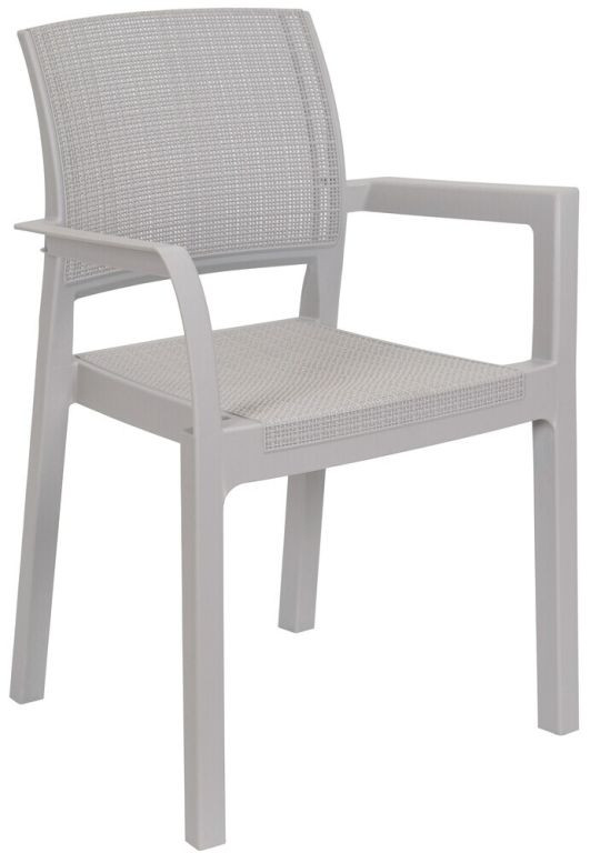 ALBA plastové křeslo, šedá