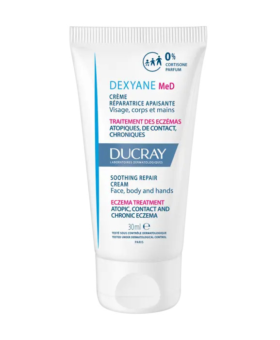 Ducray Zklidňující krém na obličej a tělo Dexyane MeD (Soothing Repair Cream) 30 ml
