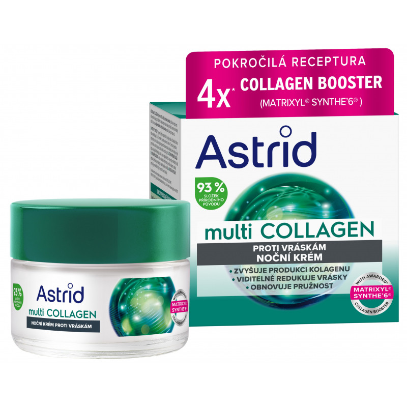 Astrid Noční krém proti vráskám a pro obnovení pružnosti Multi Collagen (Cream) 50 ml