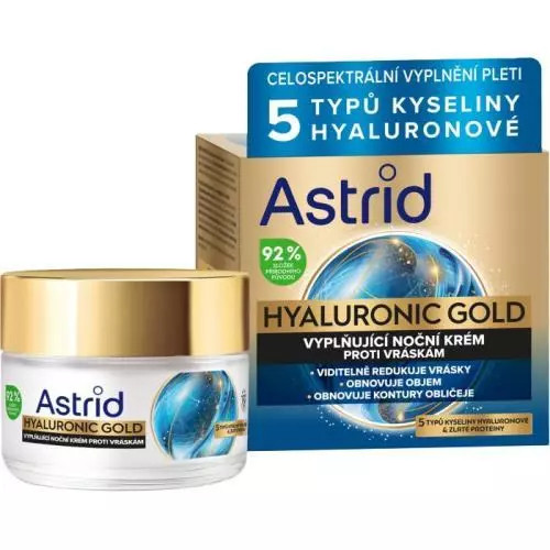 Astrid Vyplňující noční krém proti vráskám se zlatými proteiny Hyaluronic Gold (Cream) 50 ml