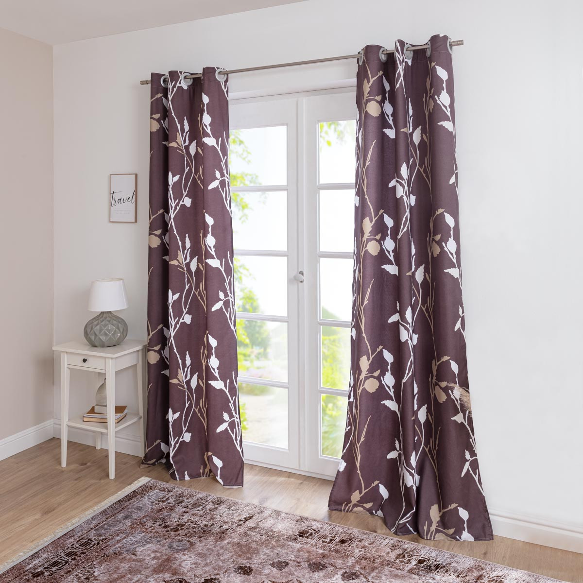 Die moderne Hausfrau Závěs svítící ve tmě Fleur, 2 ks