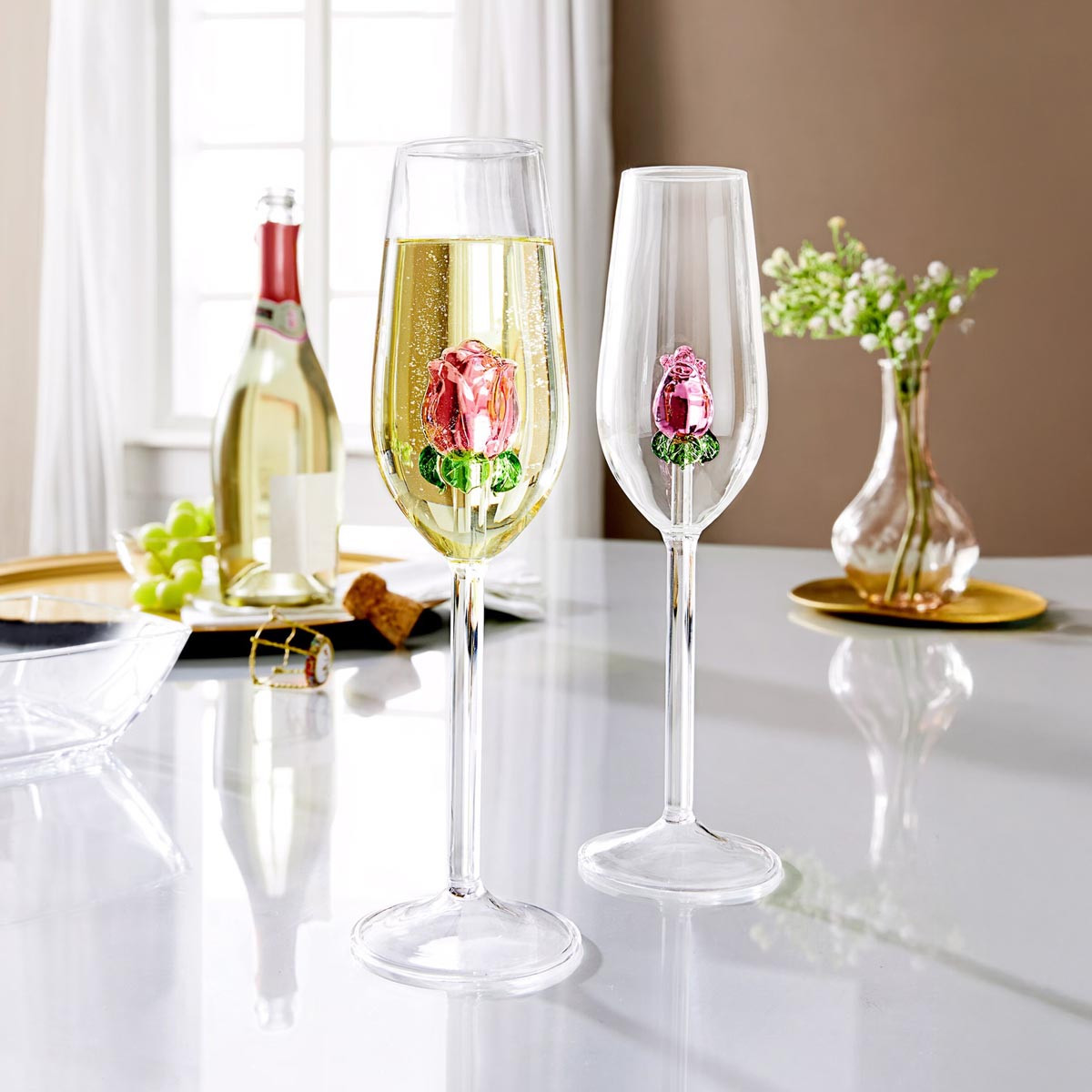 Sklenice na šampanské Rose