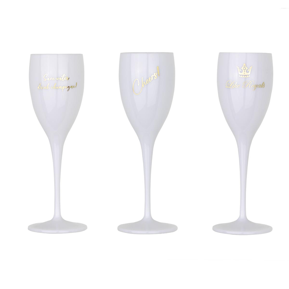 Haushalt international Plastová sklenice na šampaňské, 180 ml