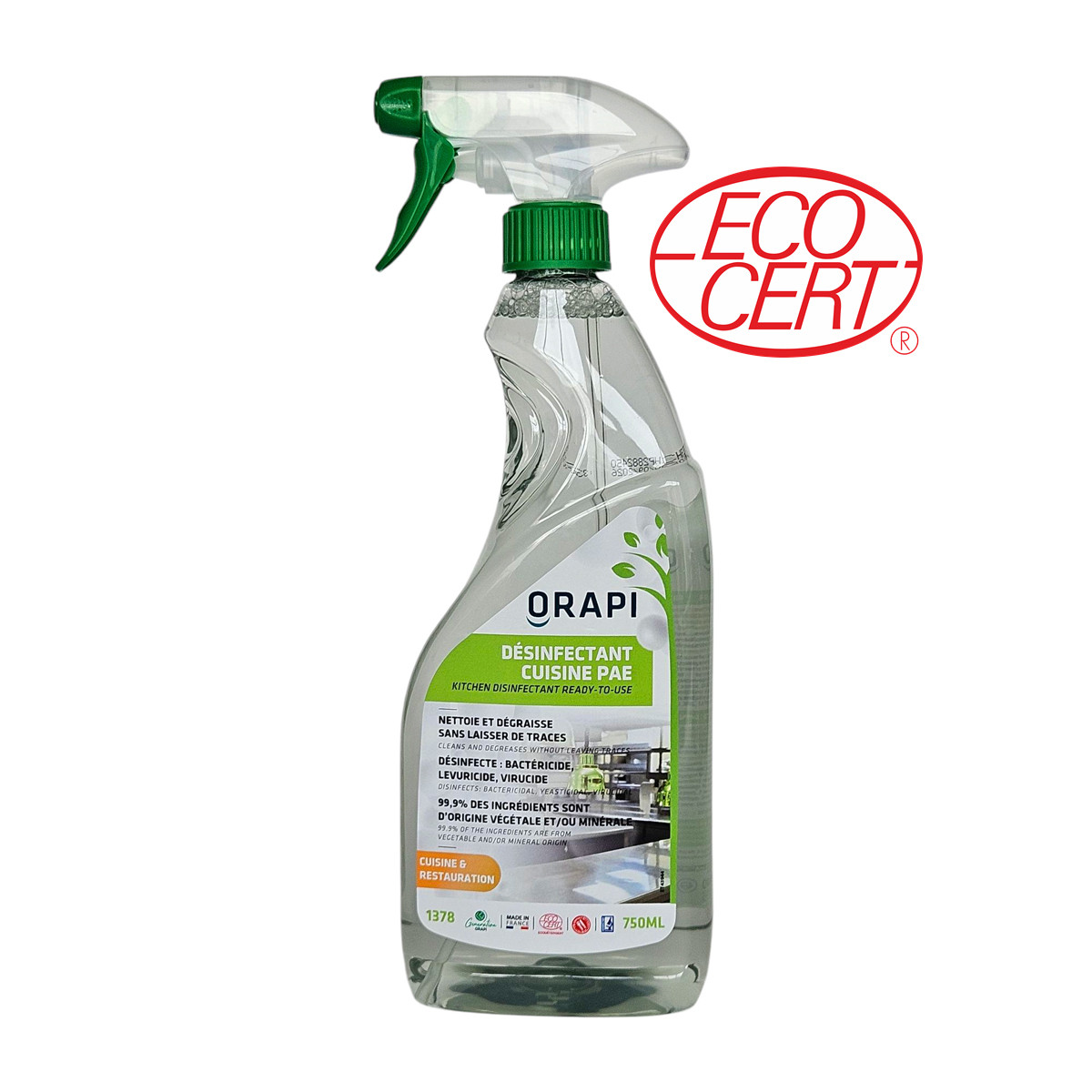 ORAPI Europe, Francie DEZINFEKCE CUISINE ECOCERT - 750 ml