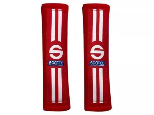 Noname Návleky na bezpečnostní pásy s nápisem Sparco - červené