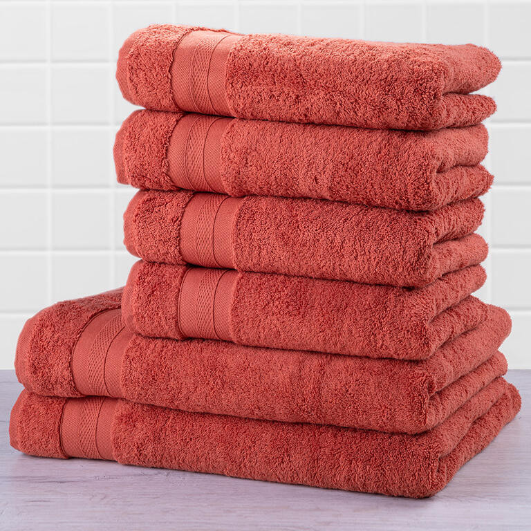 Sada froté ručníků a osušek MEXICO cihlová 6 ks