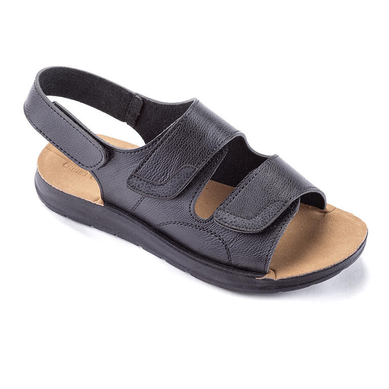 Pánské sandály z eko kůže na suchý zip černé vel. 41