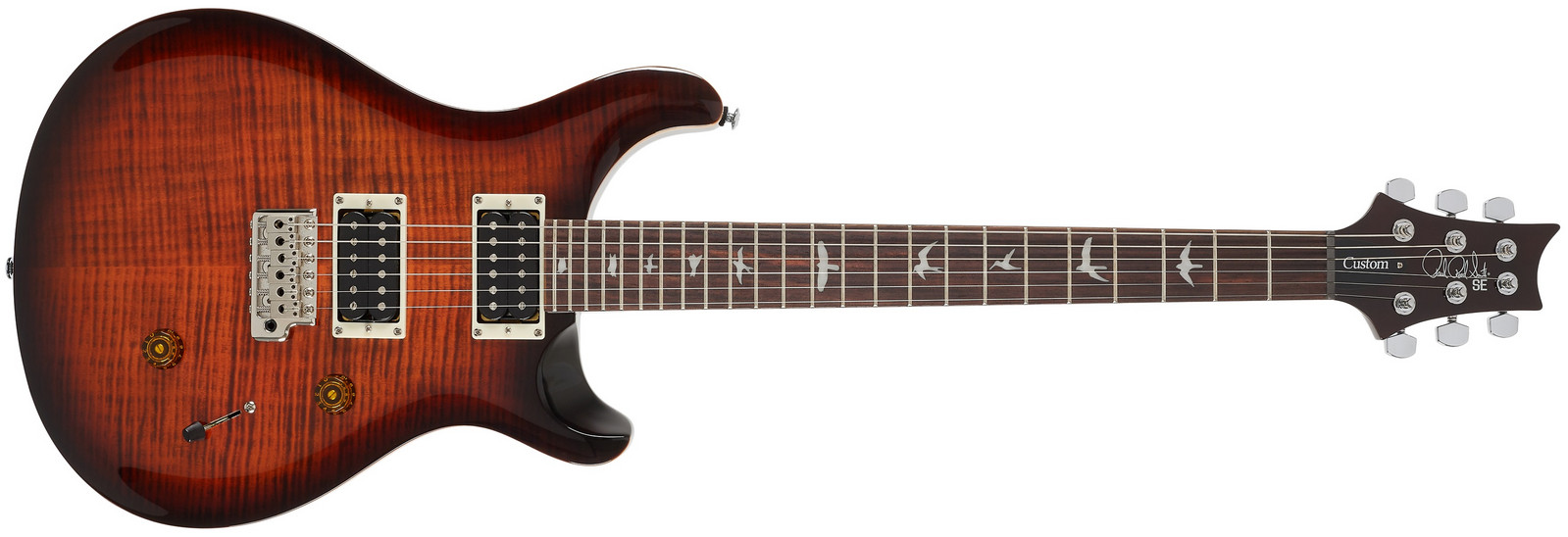 PRS SE Custom 24 Orange Tiger Smokeburst