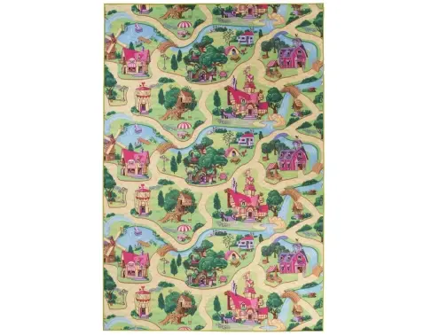 Dětský koberec Pohádková vesnice, 100x150 cm