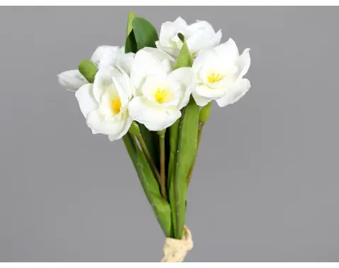 Umělá květina Svazek narcisů 32 cm, krémová