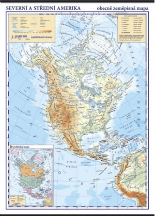 Severní a střední Amerika - školní nástěnná zeměpisná mapa (Defekt)