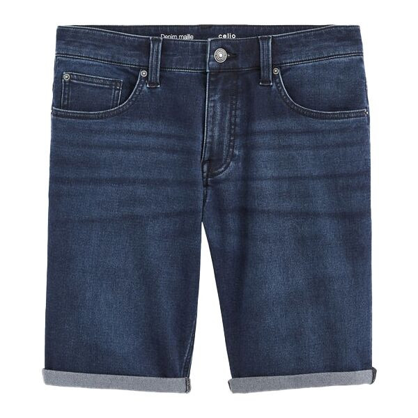CELIO BOKNITBM Pánské džínové kraťasy, tmavě modrá, velikost