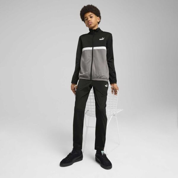 Puma COLORBLOCK POLY SUIT CL B Chlapecká souprava, černá, velikost