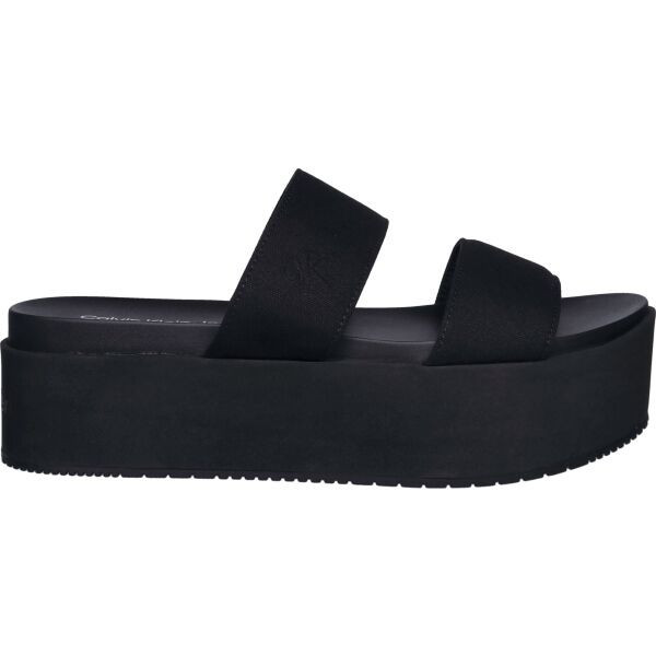 Calvin Klein FLATFORM SANDAL WEBBINGIN Dámské sandály, černá, velikost