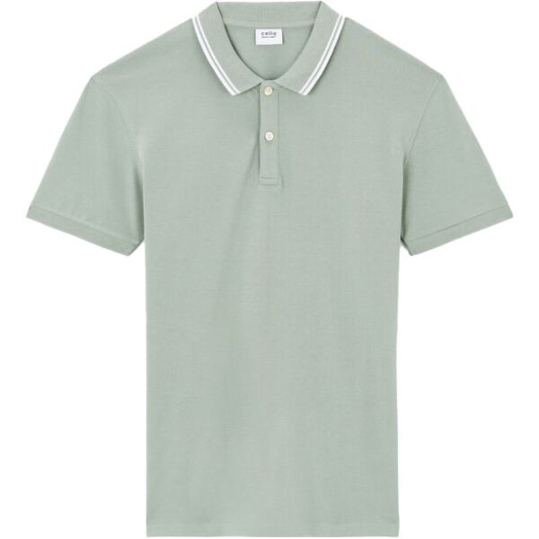 CELIO LEPRIME Pánské polo triko, světle zelená, velikost