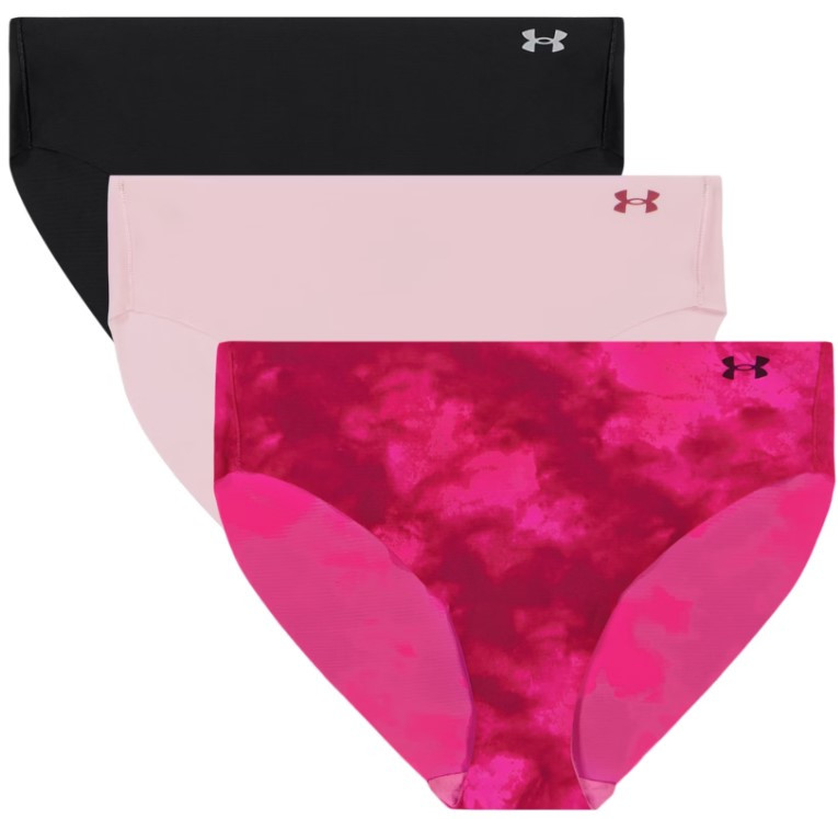 Kalhotky Under Armour UA PURE STRETCH NO SHOW BIKINI-PRINT 3PK