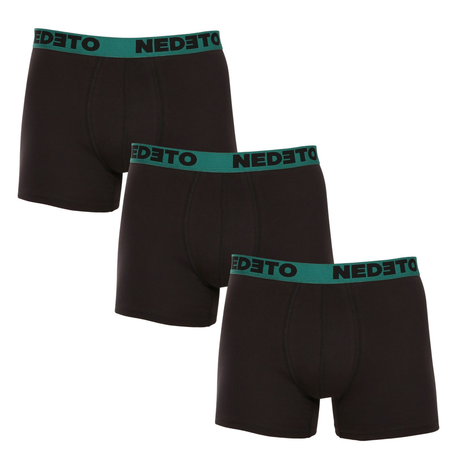 3PACK pánské boxerky Nedeto černé (3NBC8) 3XL, trenky / trenýrky