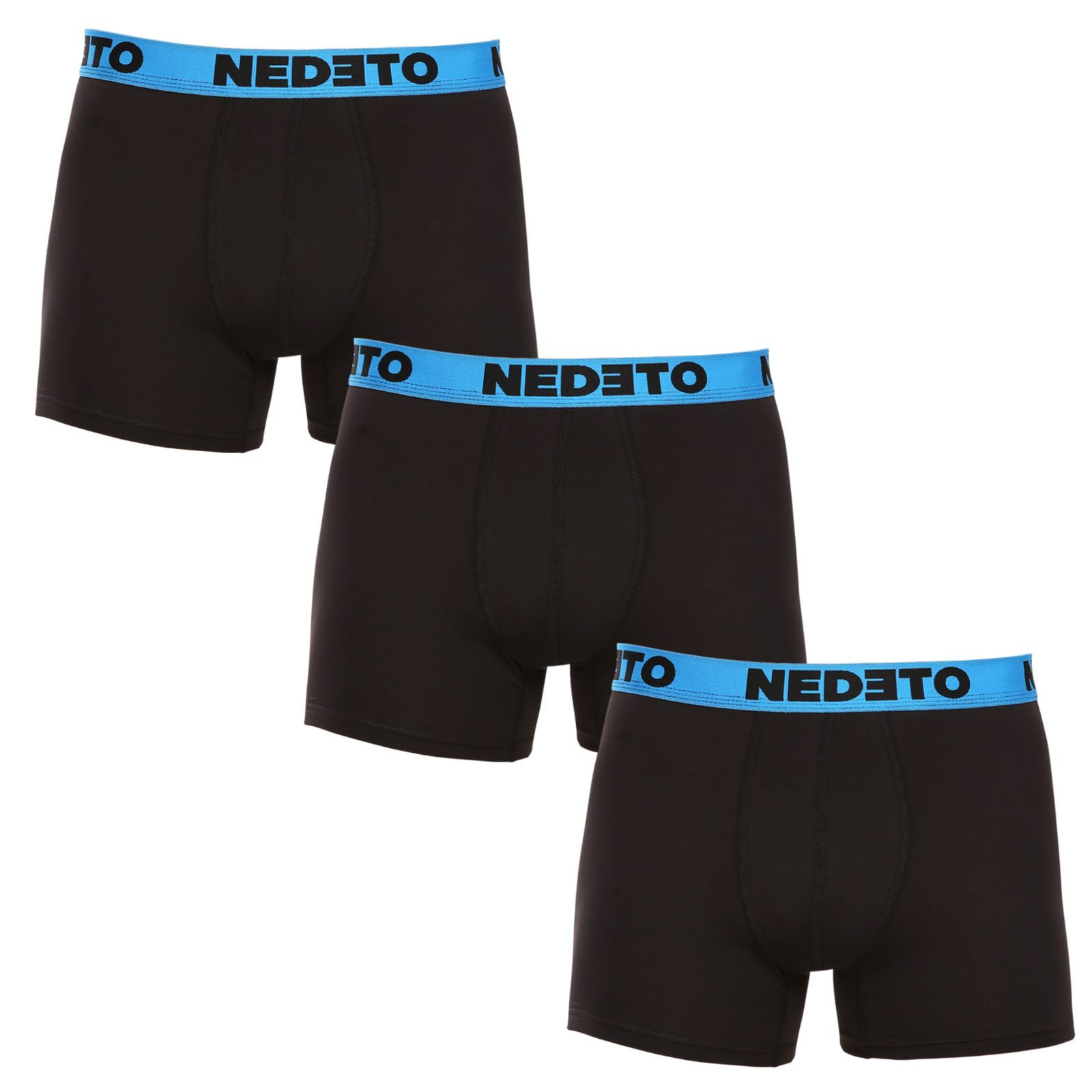 3PACK pánské boxerky Nedeto černé (3NBC5) L, trenky / trenýrky