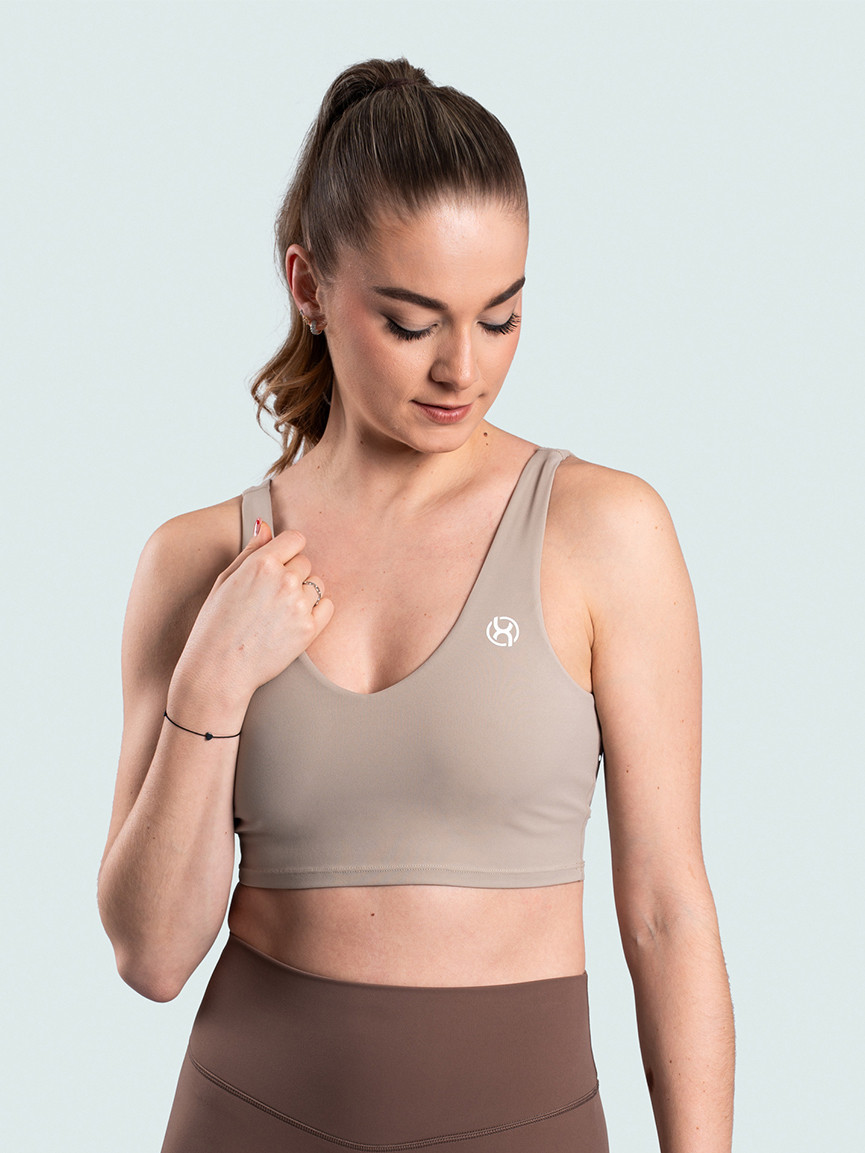 BrainMax dámská sportovní podprsenka Basic, béžová Velikost: XL