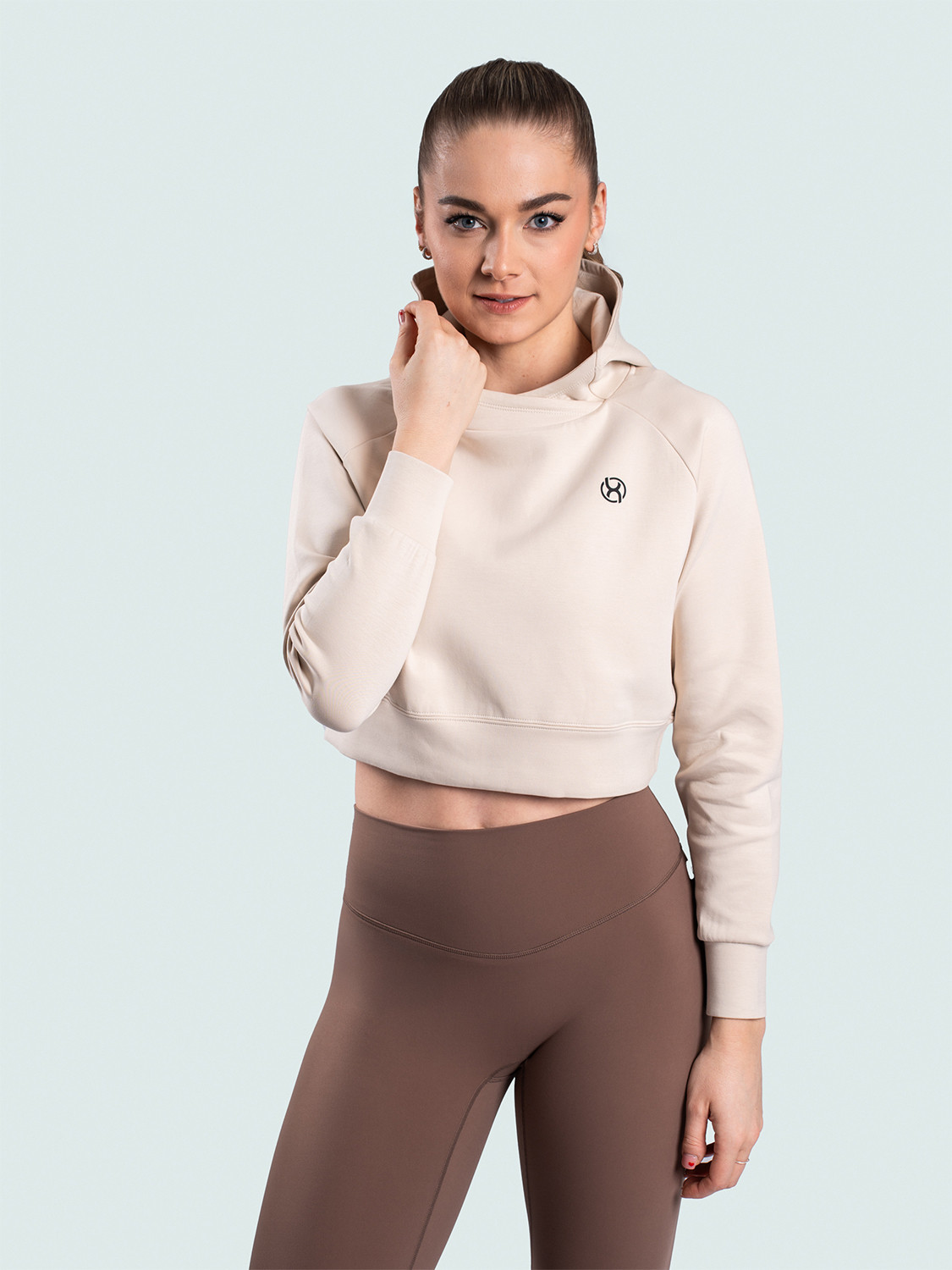 BrainMax dámská crop mikina, krémová Velikost: XL