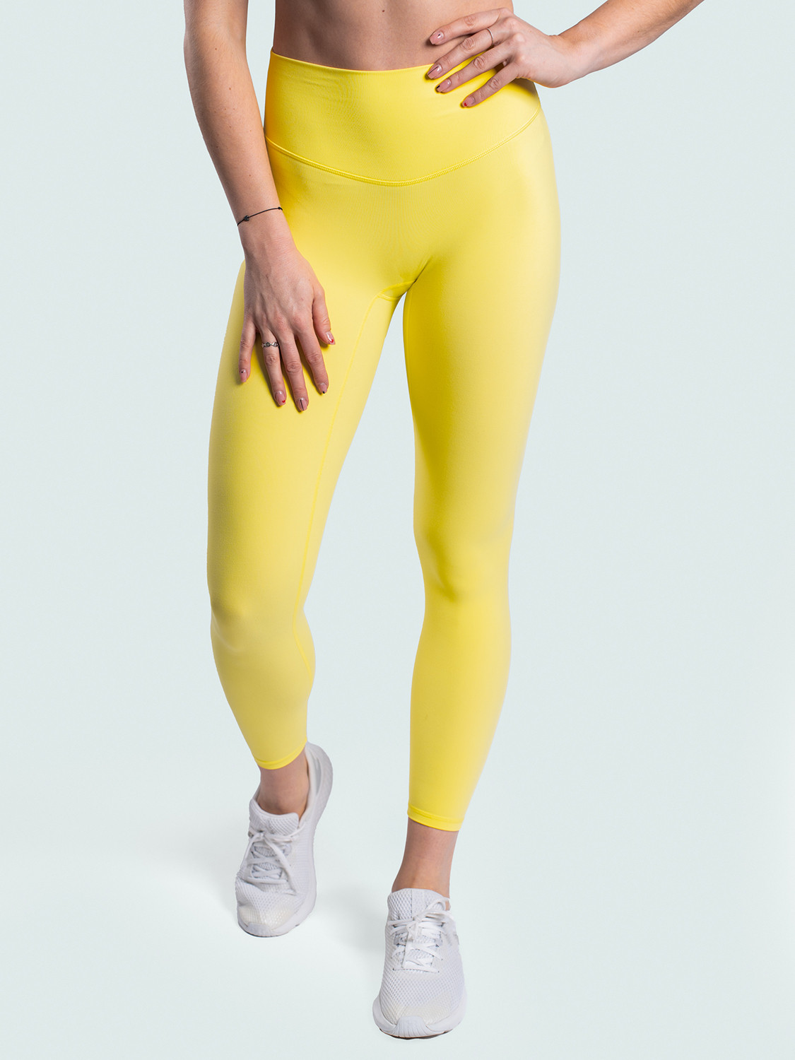 BrainMax dámské legíny Basic, neonově žluté Velikost: M