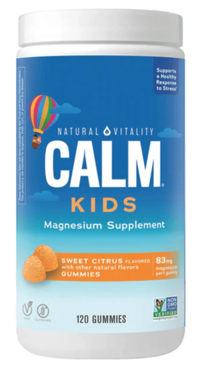 Natural Vitality Calm Kids Magnesium, hořčík pro děti, sladký citrus, 120 gumových bonbónů