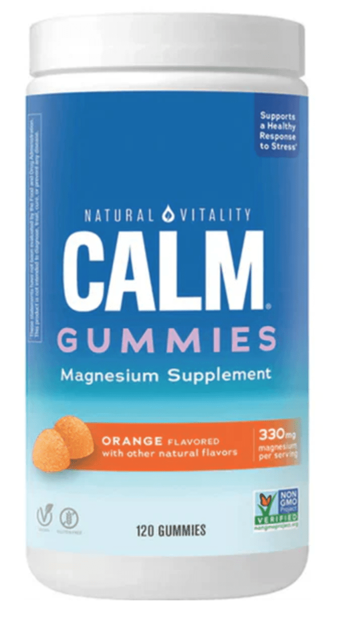 Natural Vitality Calm Gummies Magnesium, hořčík, pomeranč, 120 gumových bonbónů