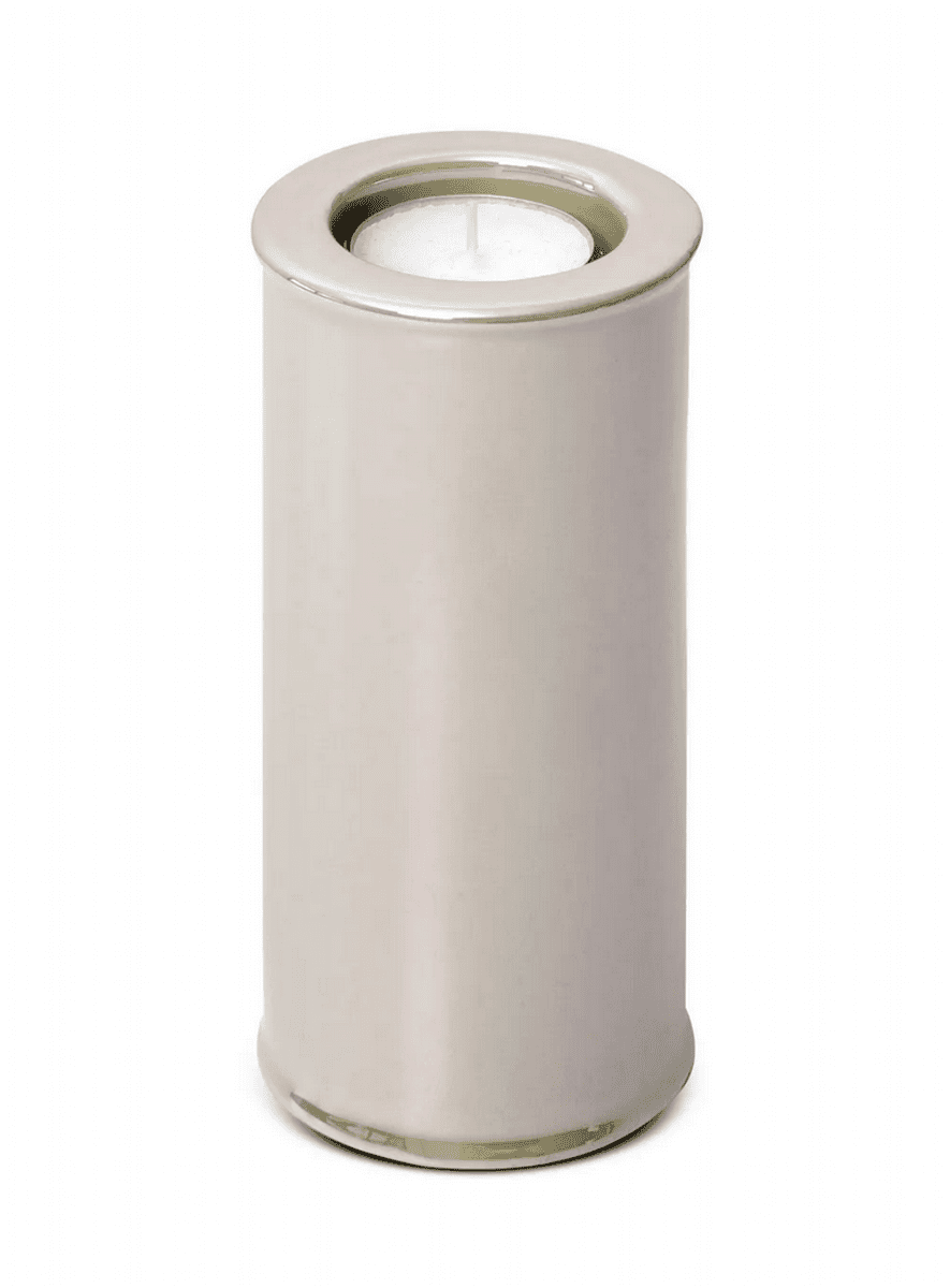 Dekorativní svícen na čajovou svíčku SIMONA perlová 7x7x15 cm Mybesthome