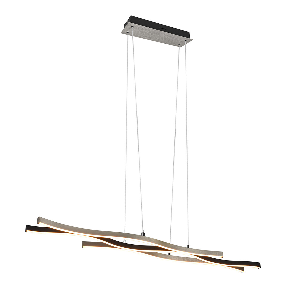 Design hanglamp zwart met zilver incl. LED dimbaar - Blaze