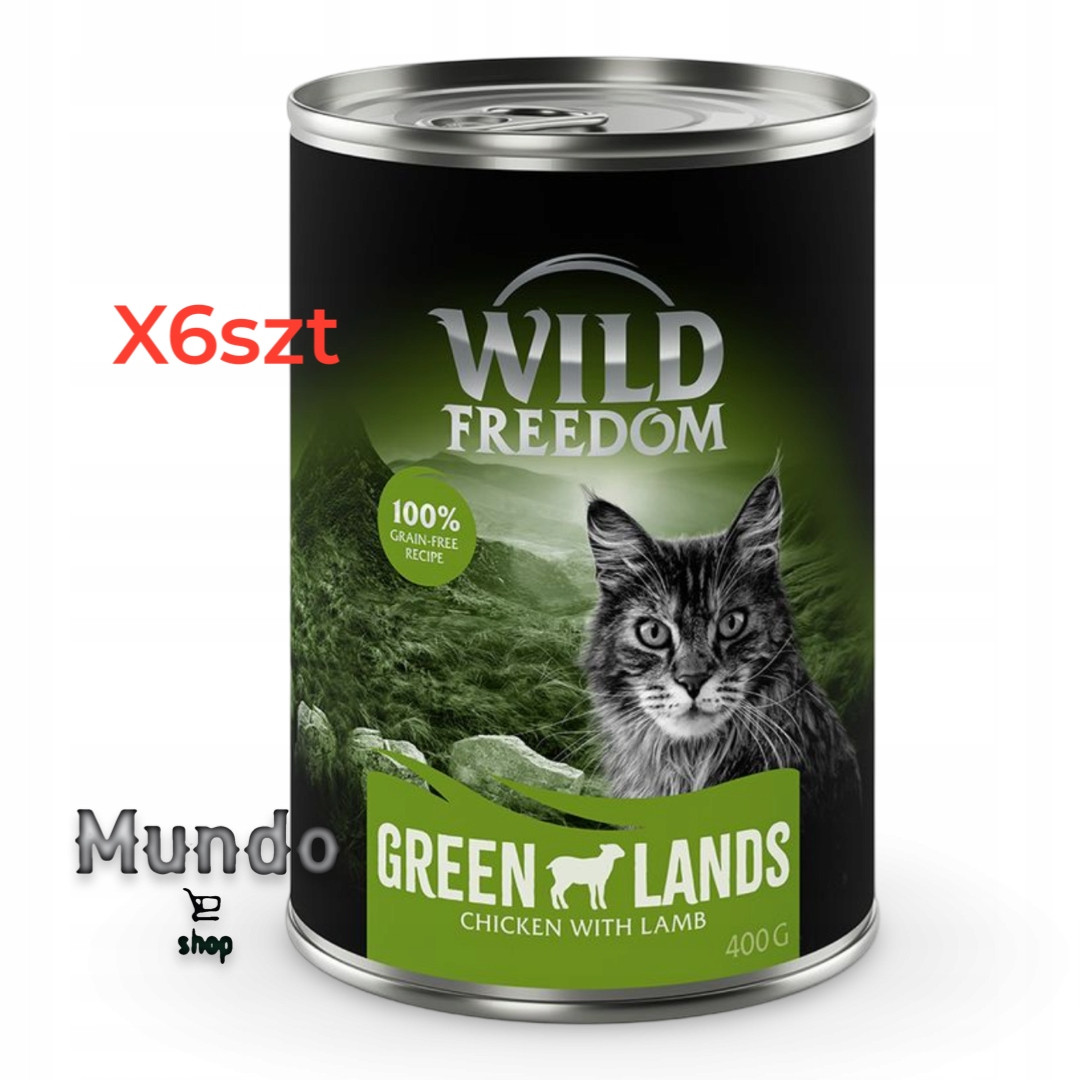 Wild Freedom Adult 6 x 400 g - bez obilovin - Green Lands - jehně & kuře