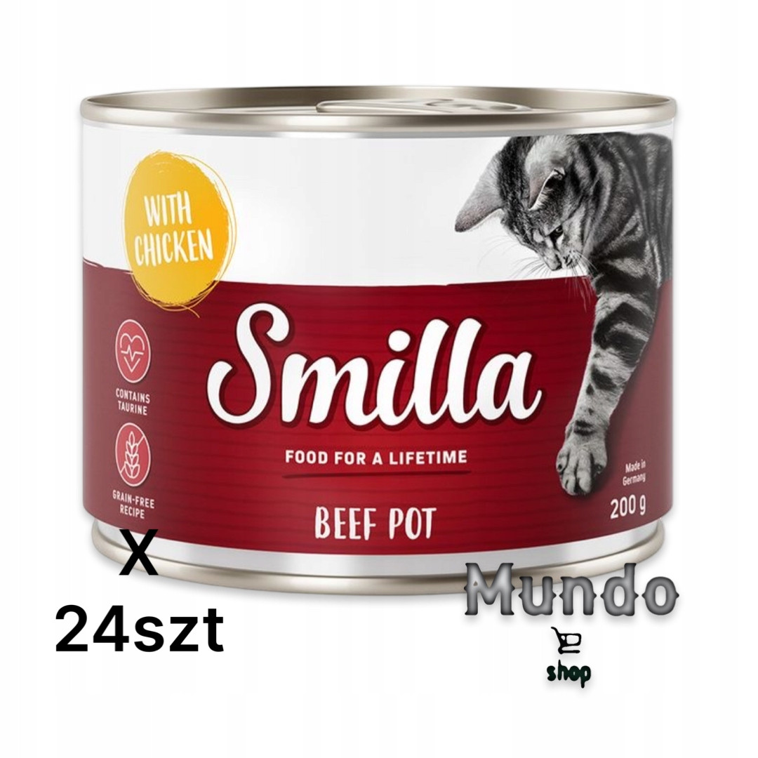 Výhodné balení Smilla hovězí konzerva 24 x 200 g - hovězí s kuřecím