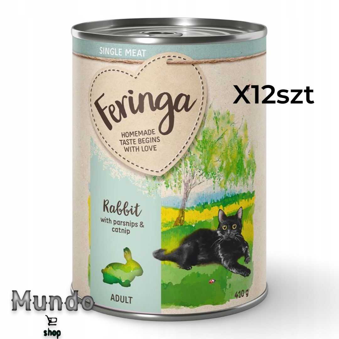 Feringa Single Meat Menu 6 x 410 g - králičí s pastinákem a šantou kočičí