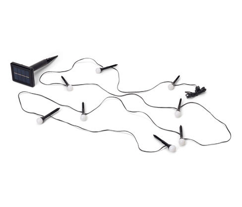 Tchibo - Solární zahradní světelný řetěz - barva: černá