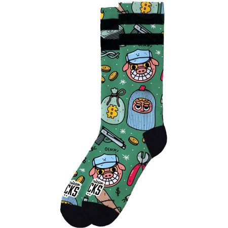 Ponožky American Socks Heist Havoc - Zelená - L/Xl