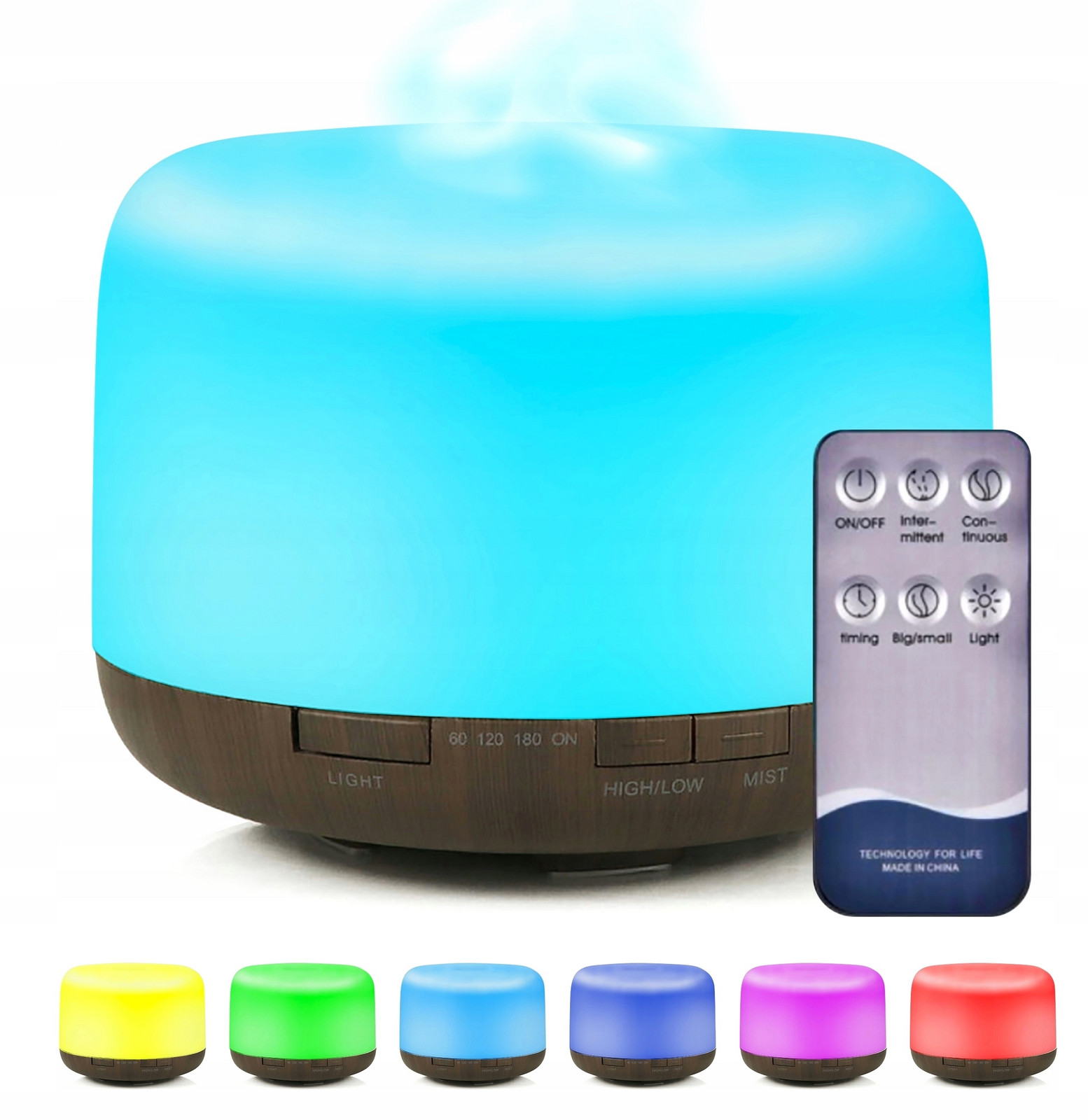 Aroma difuzér Led zvlhčovač s dálkovým ovládáním