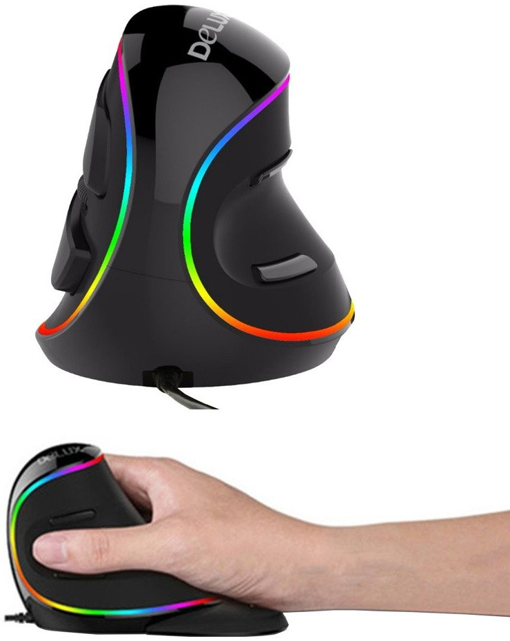 Delux Optická myš Usb M618 Plus RGB-vert.