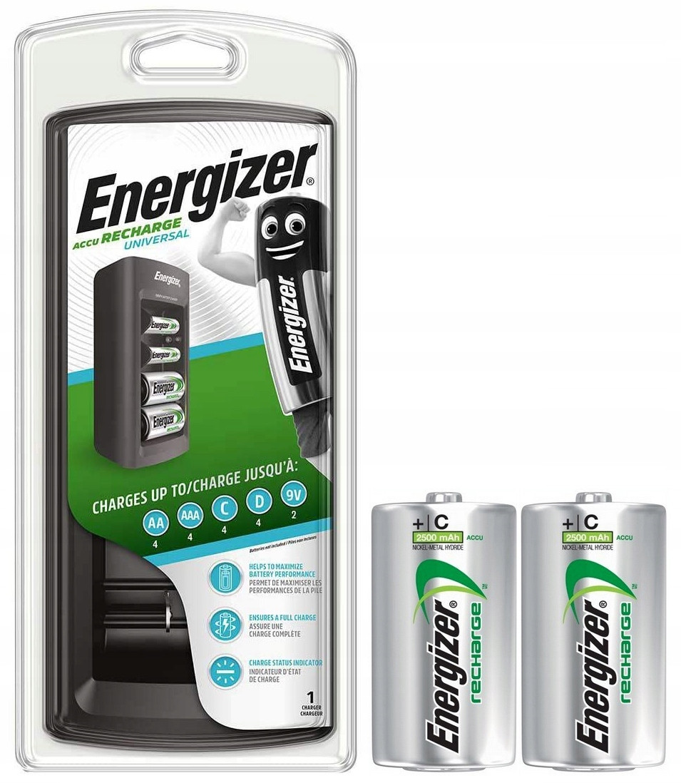 Energizer Nabíječka Akumulátorů R6 R3 R14 R20 9V 2x Energizer R14 C