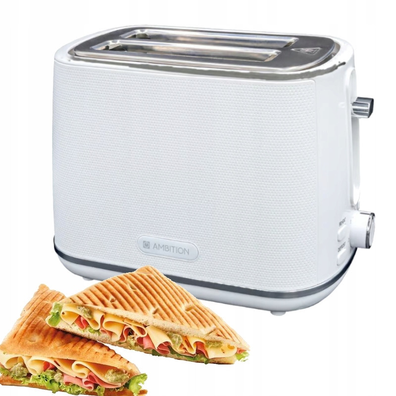 Ambition Toustovač 69607 Storm Bílý 7stupňovým nastavením opékání 2 Tousty