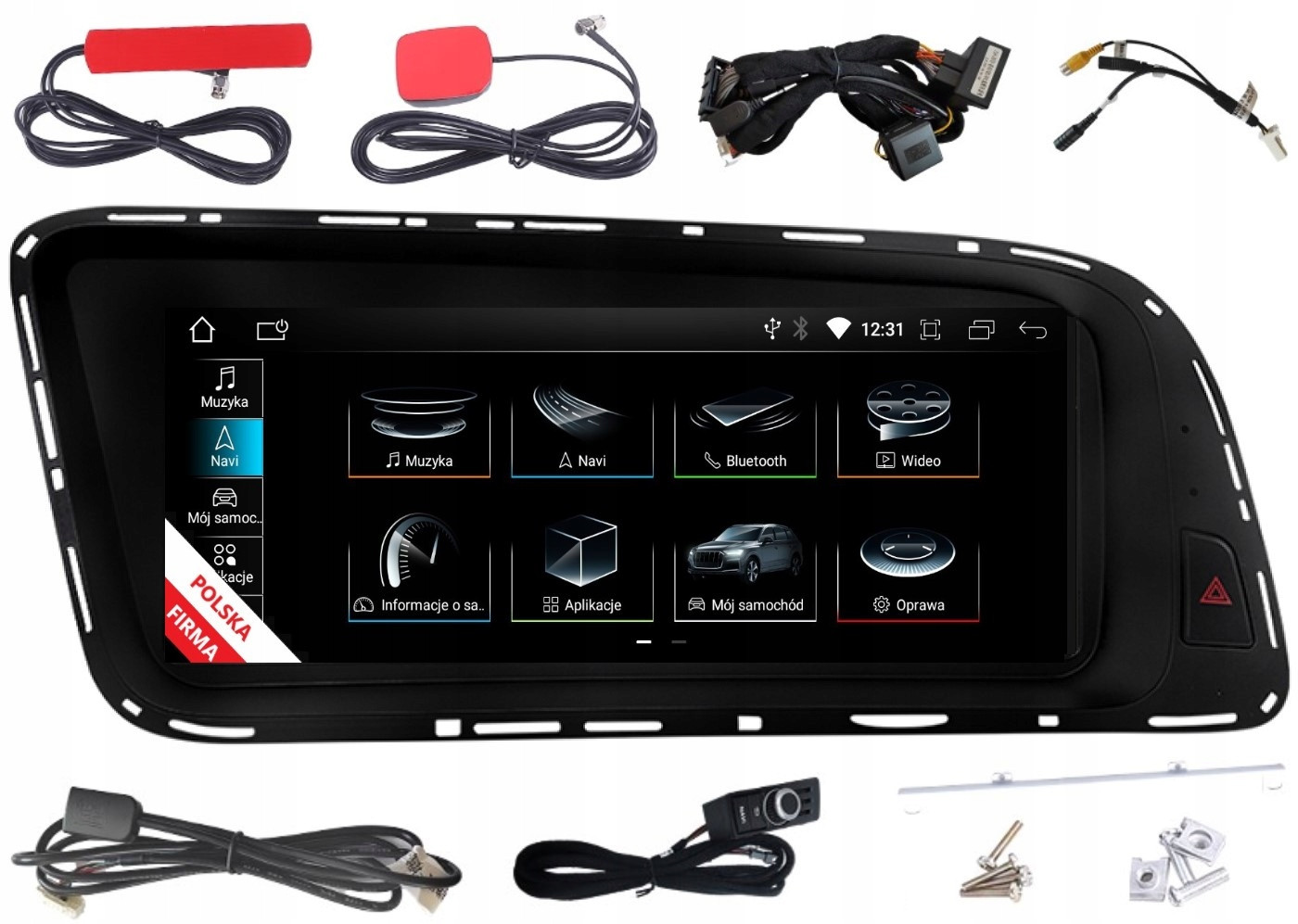 Radio Navigace Monitor Android Audi Q5 8R 2/32 Gb Dsp Carplay Lte Symphony