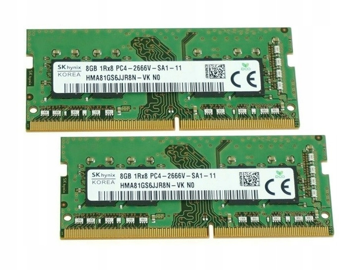 16GB Paměť Ram 2x 8GB DDR4 Sk Hynix 2666 MHz 1.20V PC4-2666V